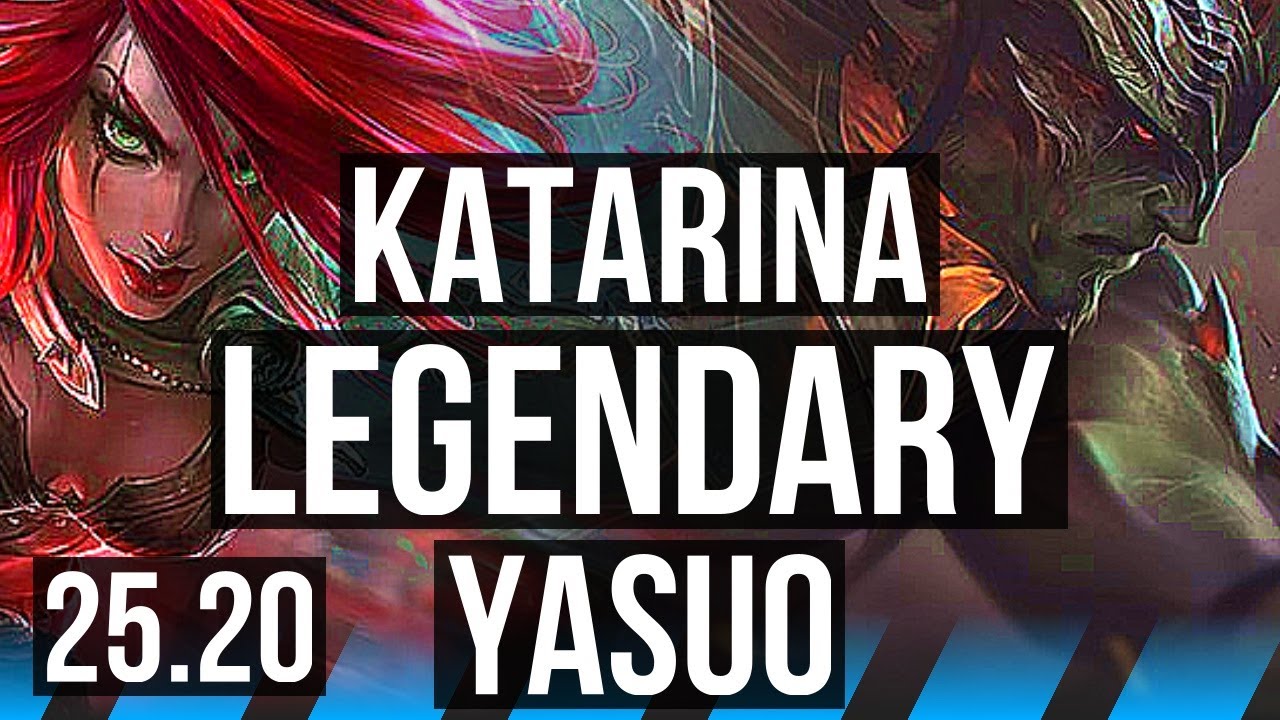KATARINA vs YASUO (MID) | 14/2/4, Legendary, 500+ games | EUW Master | 25.20
