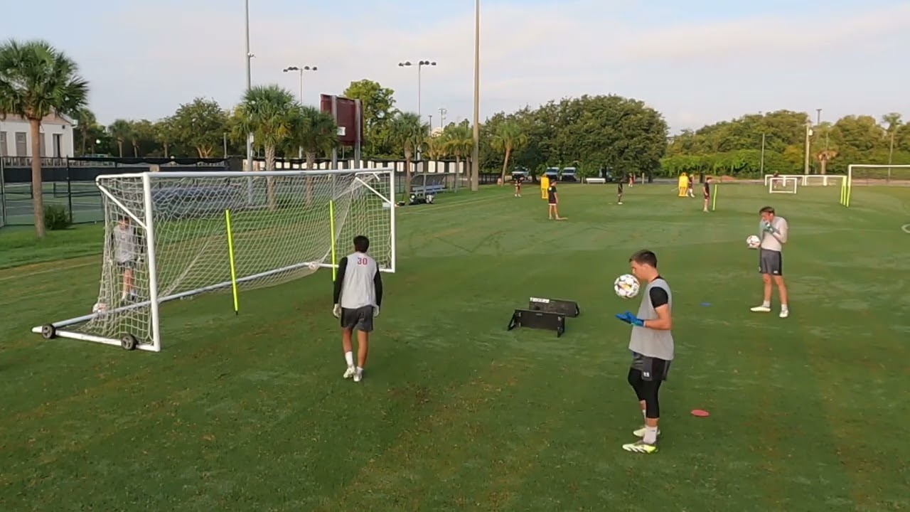 Goalkeeper Training | Close Range Shots | College of Charleston Soccer 8/13/24