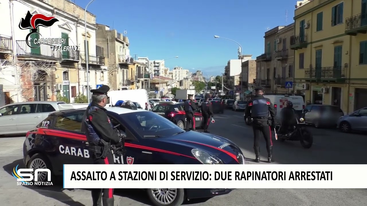 Palermo, assalto a stazioni di servizio: i Carabinieri arrestano due rapinatori dopo inseguimento