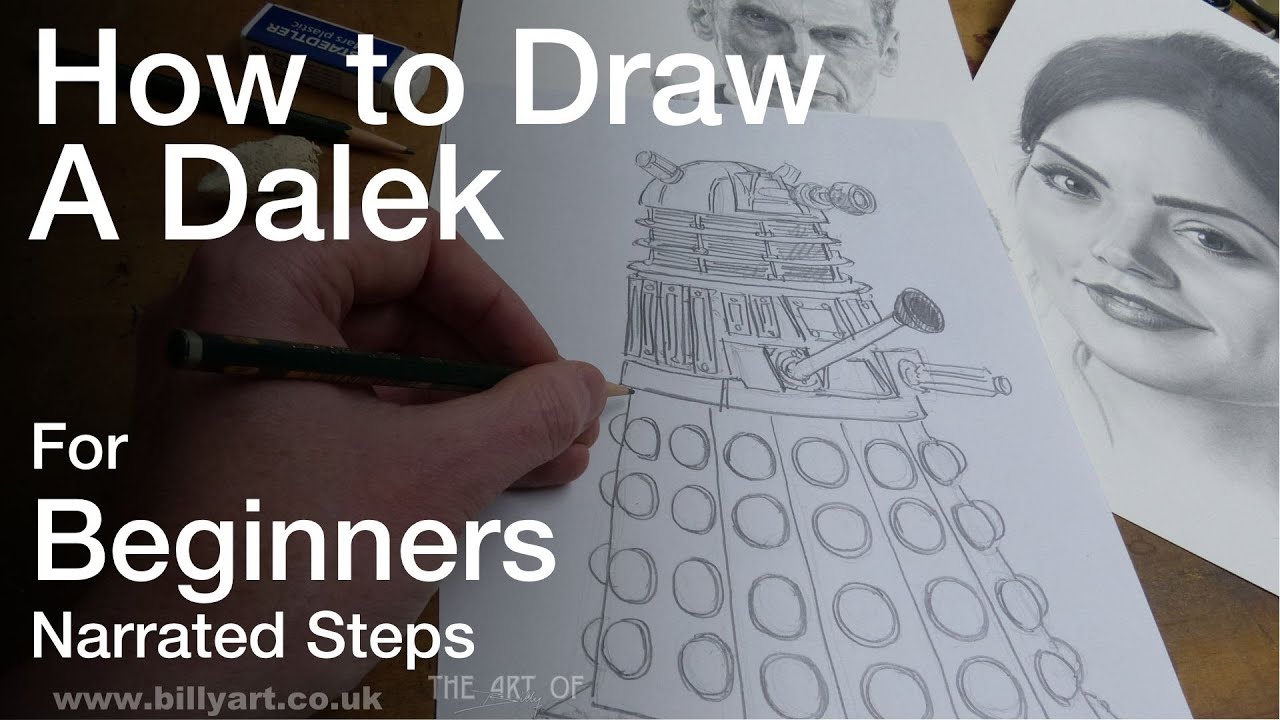 How to Draw a Dalek from Doctor Who for beginners