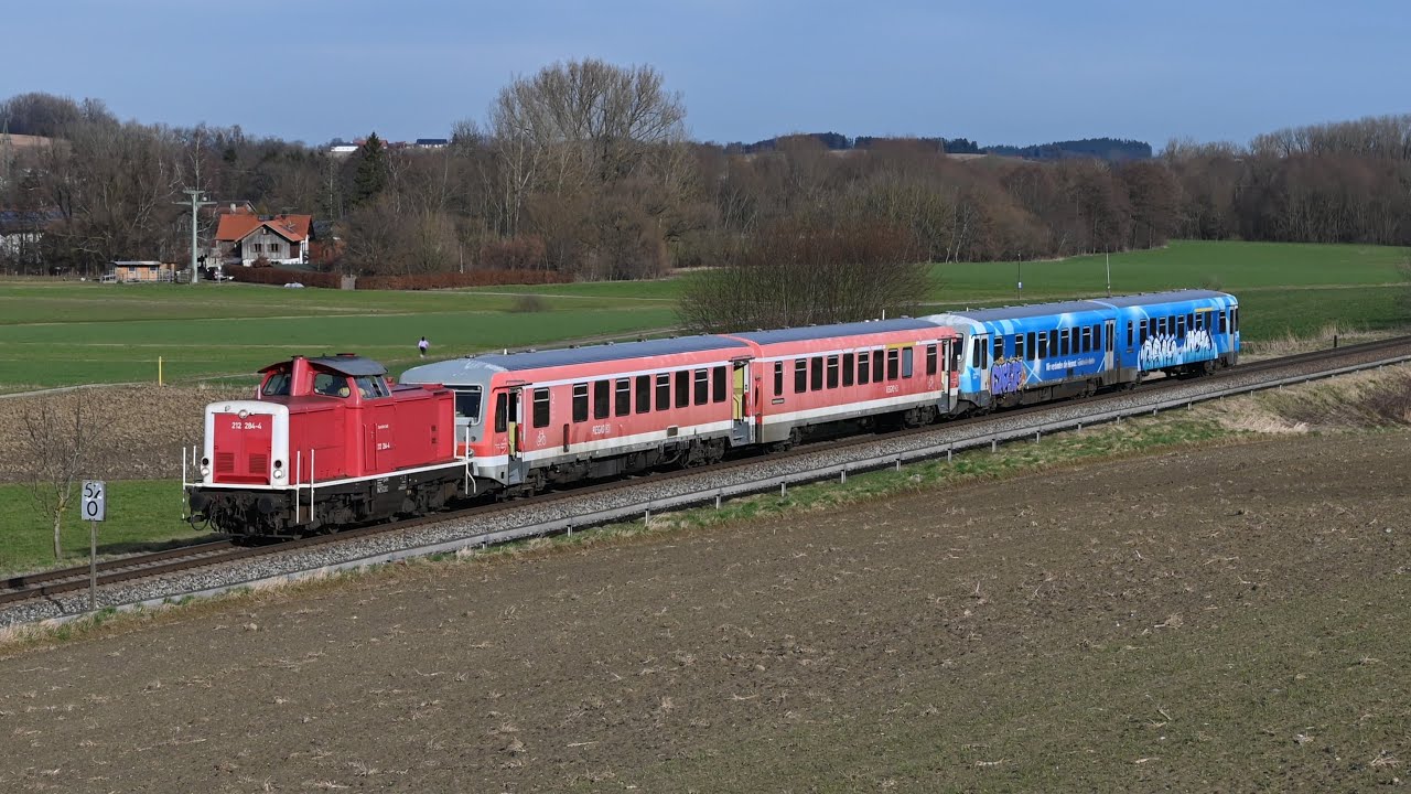 VT 628 Schrottzug, private G&uuml;terz&uuml;ge und Sylt Shuttle - Bahnverkehr in M&uuml;hldorf