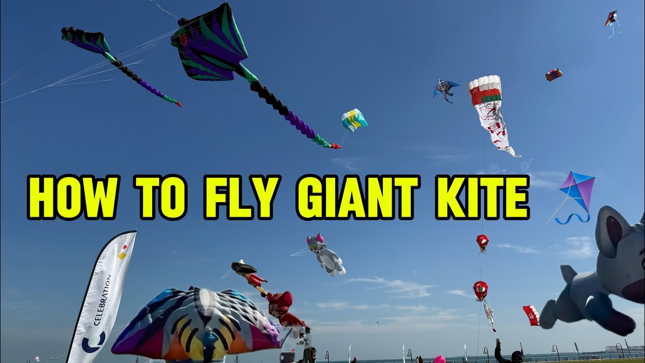 How to Fly a GIANT Kite 🪁 | طيران الطائرات الورقية العملاقة | Qatar Kite Festival 2026 Old Port