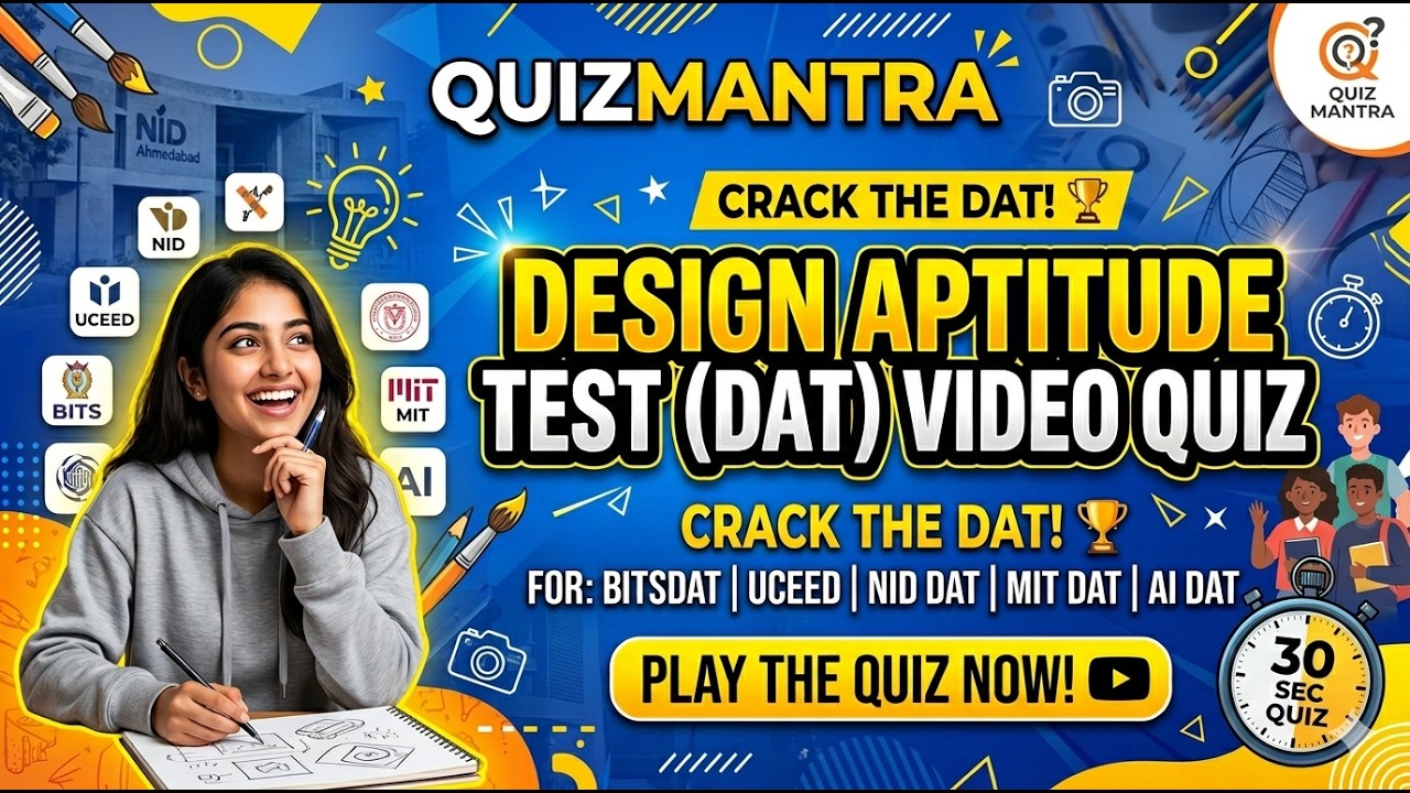 BITSDAT, UCEED, NID DAT, MIT DAT, AI DAT - Design Aptitude Test Questions with Solutions
