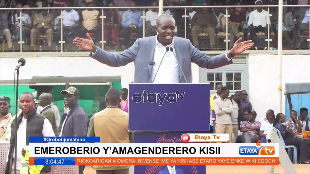 Governor Simba Arati Launches Heavy Road Construction Machinery Equipment at Gusii Stadium.