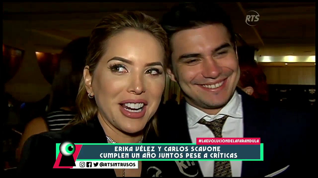 Erika Vélez y Carlos Scavone cumplen un año juntos pese a las críticas