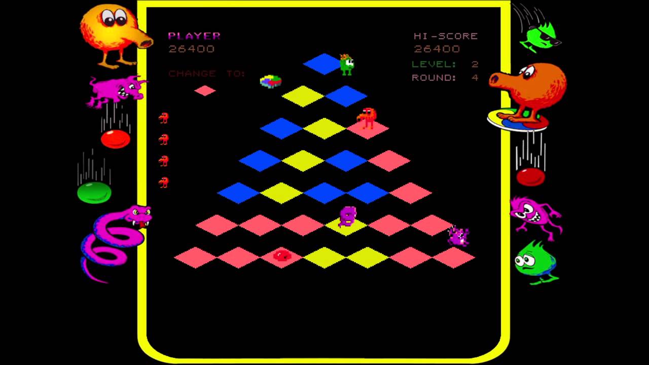 Q*bert Rebooted Classic - Levels 1-4 Basic Strategy