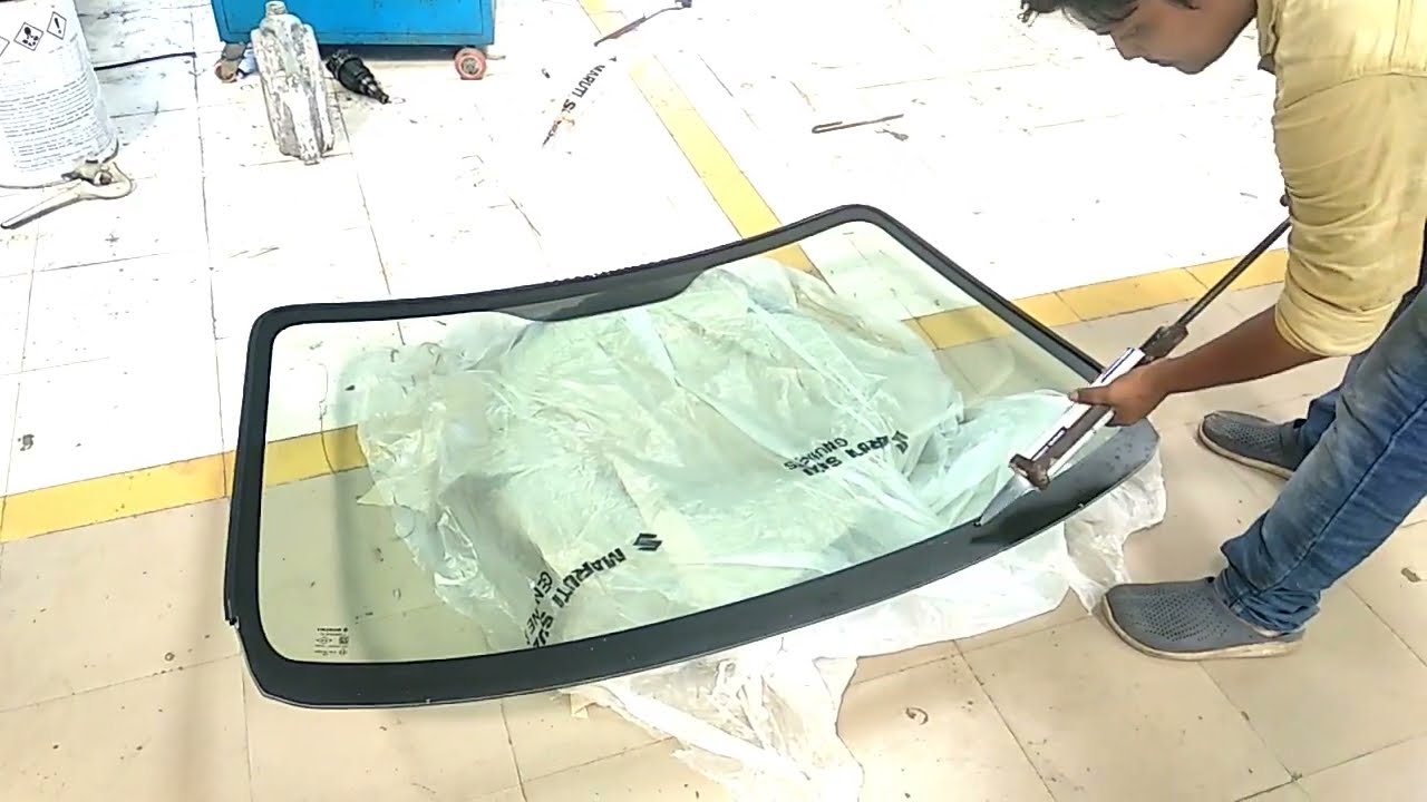 How To Replace Windshield Glass Of Alto K10 Step By Step At Actual Price #Automobile Service