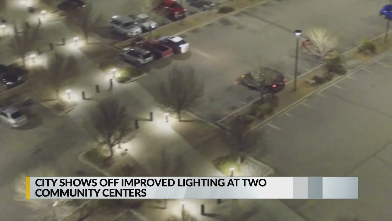 City shows off improved lighting at two community centers