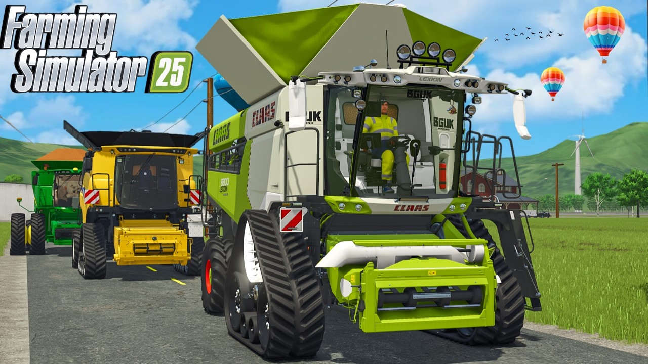 Claas Lexion 8900 Takes the Lead! Massive Harvest Setup | Farming Simulator 25