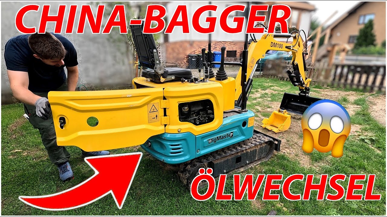 Erster Motor&ouml;l- & Hydraulik&ouml;lwechsel am China-Minibagger | Digmaster