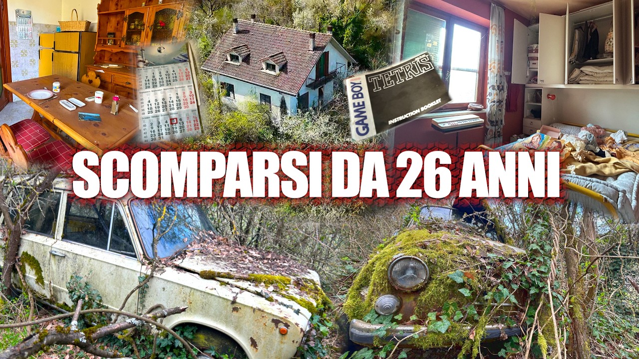 AUTO ABBANDONATE IN CORTILE E CASA CONGELATA NEL 2000 CON LA CAMERETTA DEI BAMBINI INTATTA!
