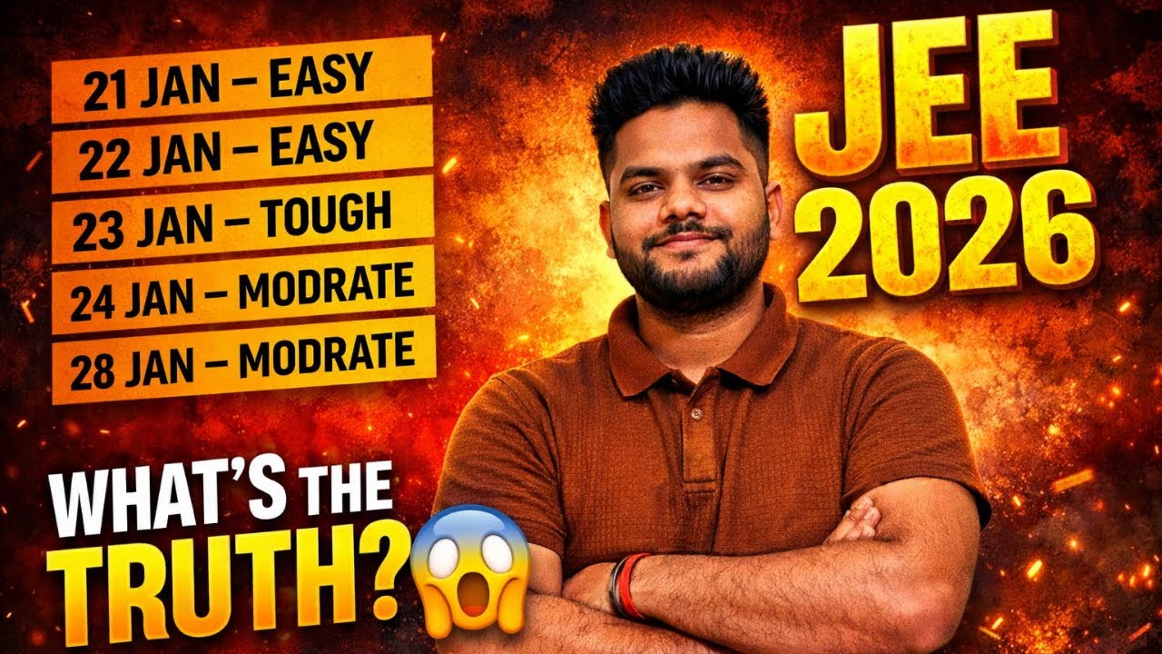 JEE MAINS 2026 🔥 21&ndash;24 Jan EASY 😎 | 28 Jan TOUGH 😱 | Reality 🤯 | Admit Card #jeemains2026 #nta