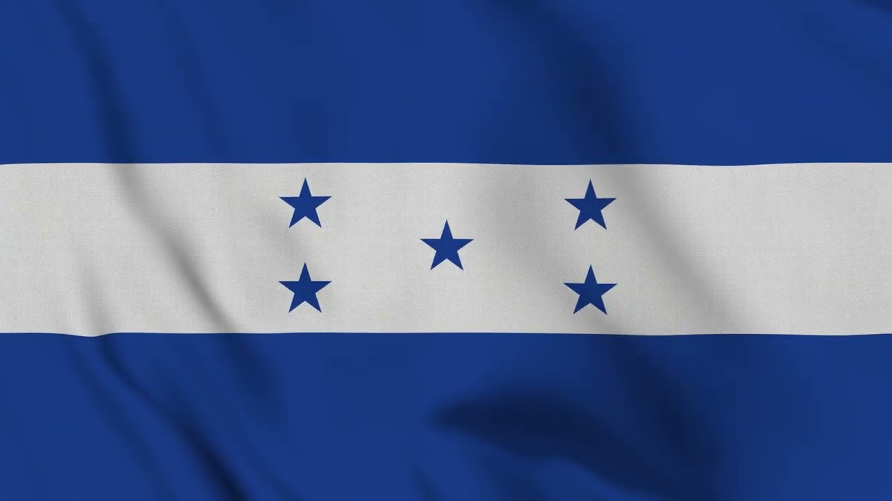 Honduras Flag Waving 4K | Animated Honduran National Flag with Five Stars