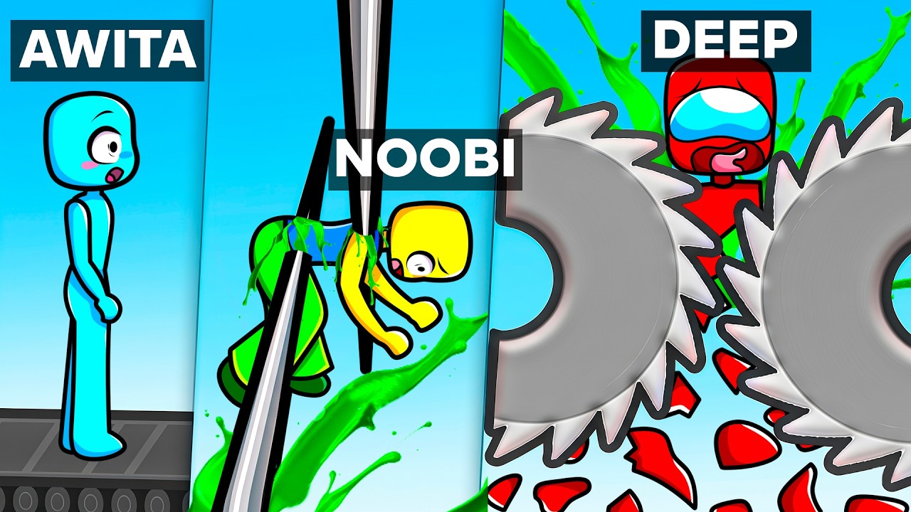 NOOBI, AWITA, MIA Y DEEP vs simulador de EXPERIMENTOS EXTREMOS!