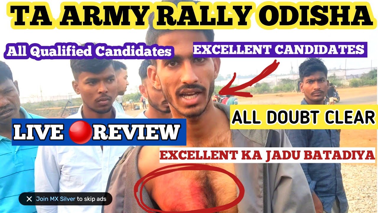 TA ARMY RALLY ODISHA !! QUALIFIED CANDIDATES TODAY LIVE 🔴 REVIEW ALL DOUBT CLEAR EXCELLENT KA JADU