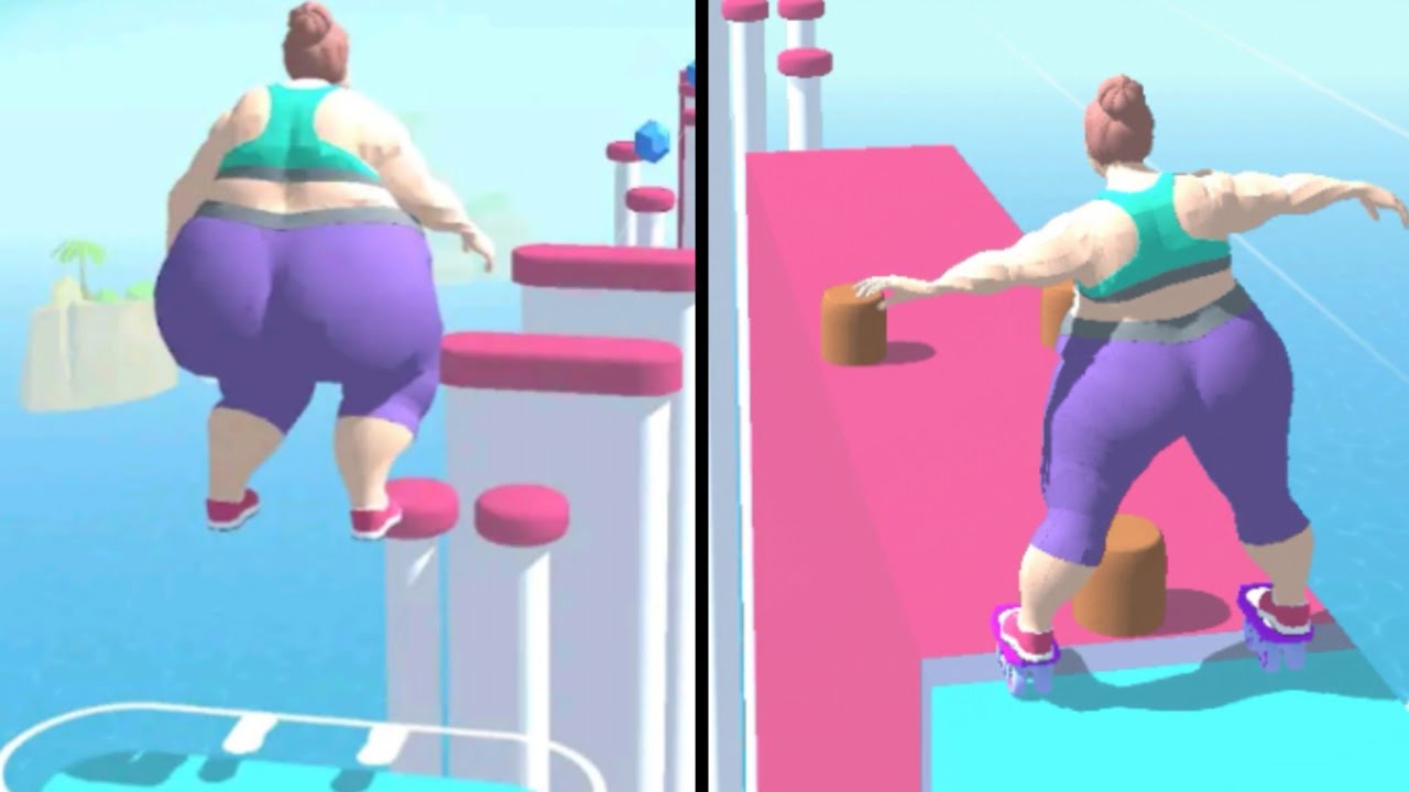 Forward vs Reverse Gaming in Fitness Hop | All Levels Gameplay