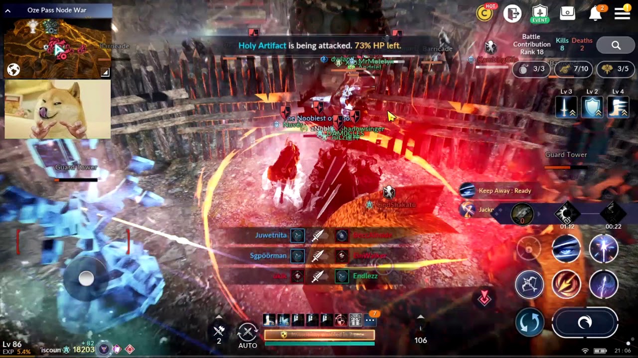 Black Desert Mobile Fletcher Node War (LastWarning vs CrusaderZ + AnggurMerah) 2V1?