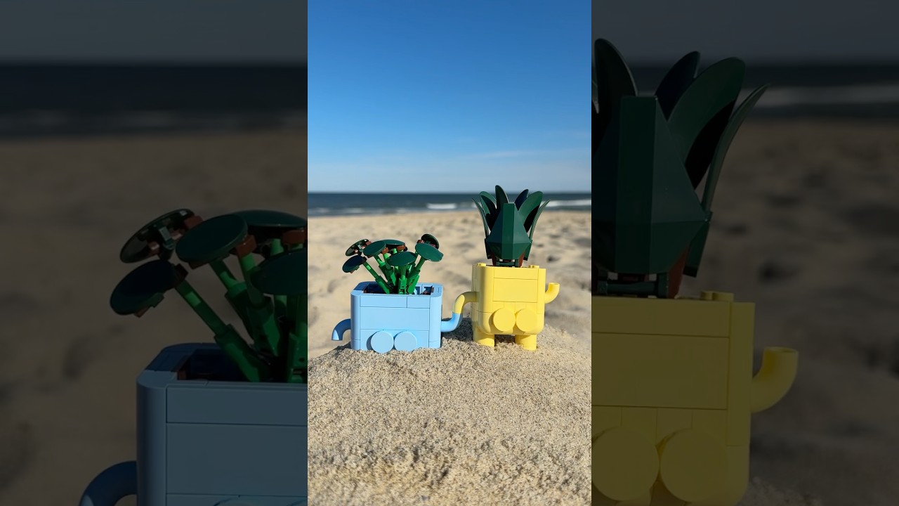 I Upgraded the LEGO Happy Plants! 🍑🪴 #lego #shorts