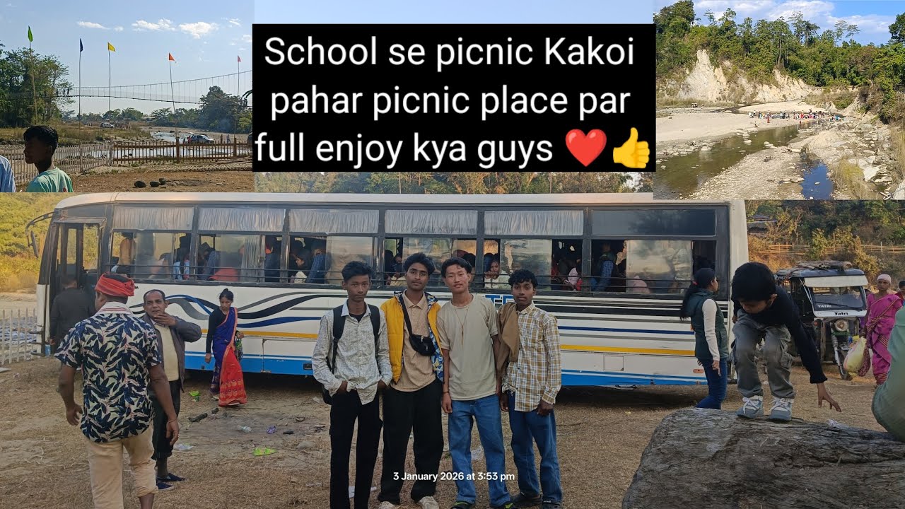 School se picnic Kakoi pahar picnic place par full enjoy kya guys ❤️👍 /pema vlog.1/