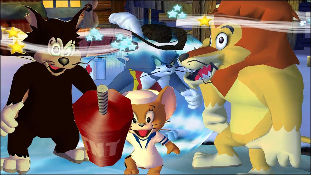 Tom and Jerry in War of the Whiskers Tom Vs Lion Vs Butch Vs Jerry (Master Difficulty)