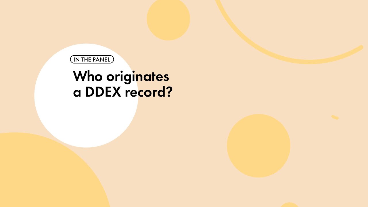 Who originates a DDEX record?