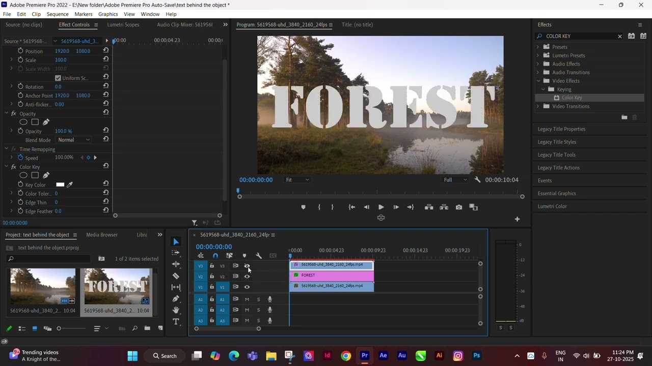 How to Use Color Key in Premiere Pro | Easy Green Screen Tutorial for YouTube