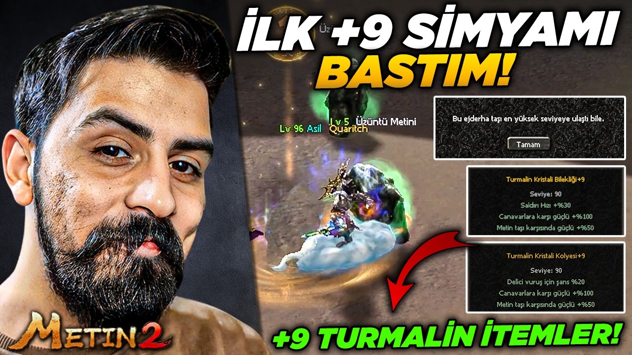 AENOR2 GLOBALDE İLK +9 SİMYAMI BASTIM! | +9 TURMALİN İTEMLERİM!    #metin2 #aenor2 #metin2pvp