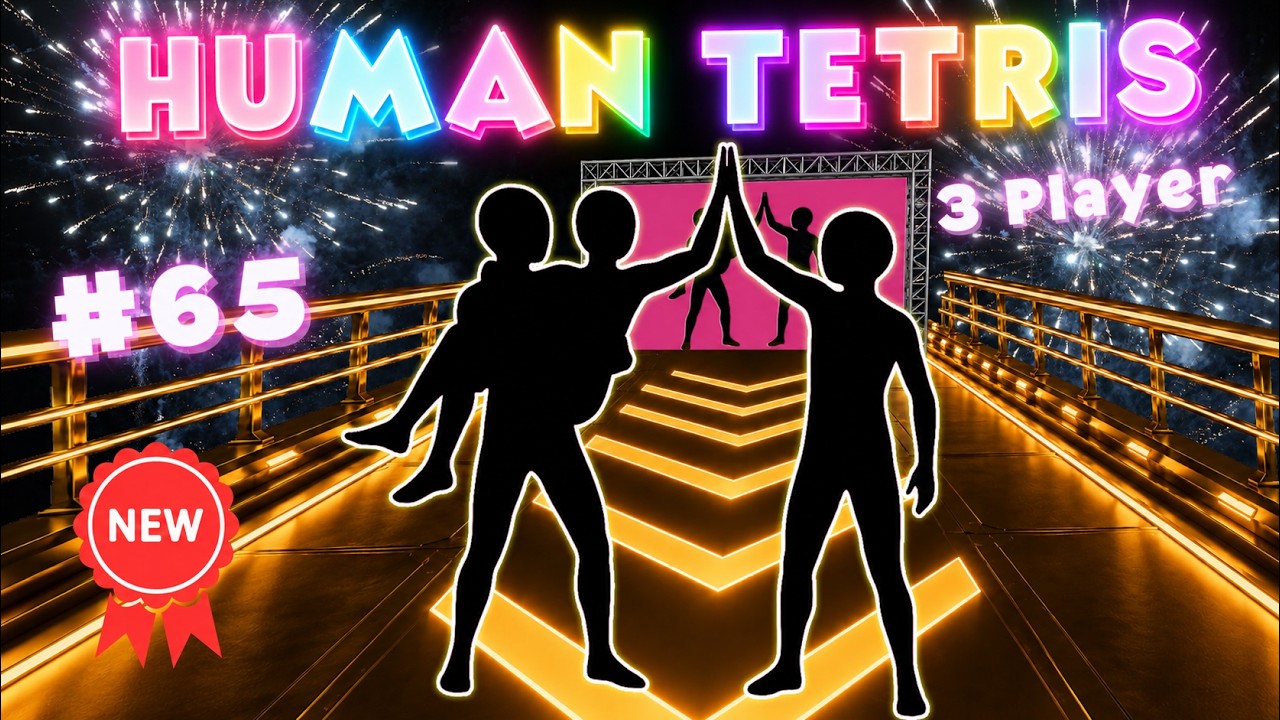 HUMAN TETRIS 3 Player Co-op 💥 | Master Mode | Interactive Warm-Up #65