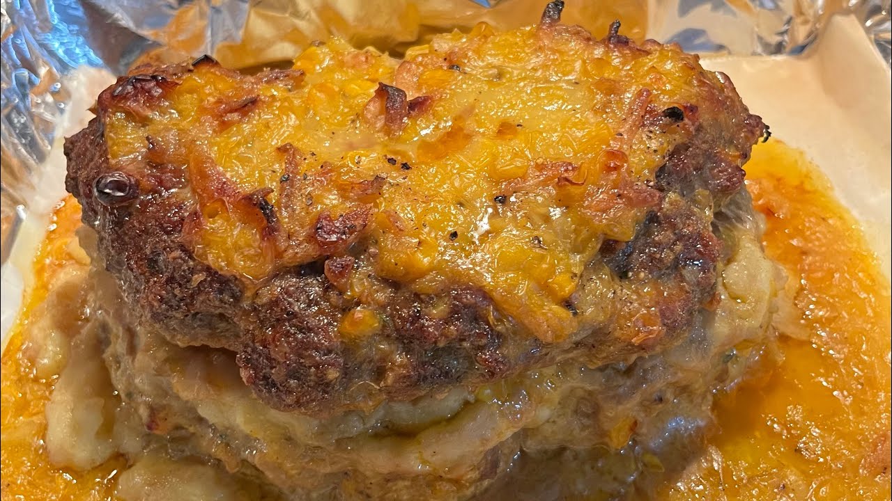 Inside out or outside in shepherd's pie meatloaf