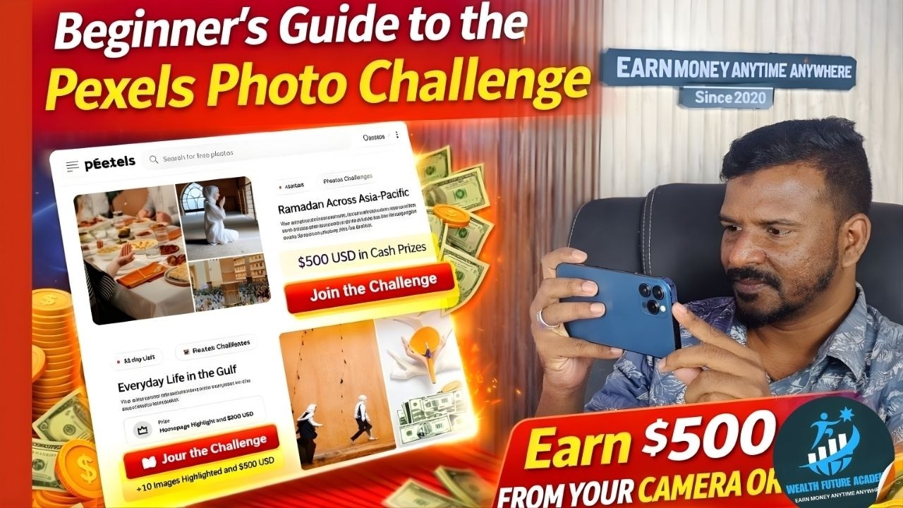 Pexels Challenge-ல் Prize Money வெல்லுவது எப்படி? Beginner Guide | Wealth Future Academy