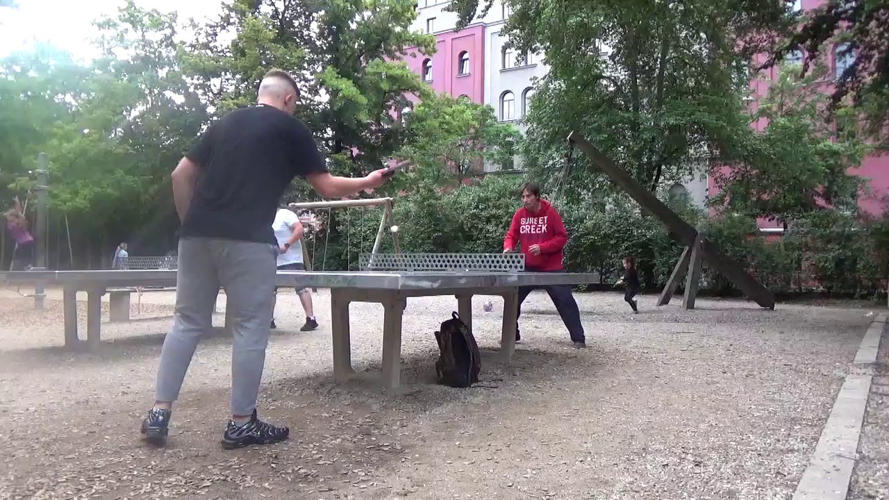 Steinb vs Steinb Steinplatte Frauenschule 20200617 Outdoor Table Tennis 4