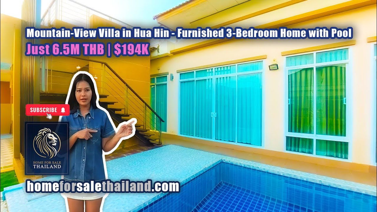 Mountain-View Villa in Hua Hin 🏞️ | Furnished 3-Bedroom Home with Pool – 6.5M THB | $194K