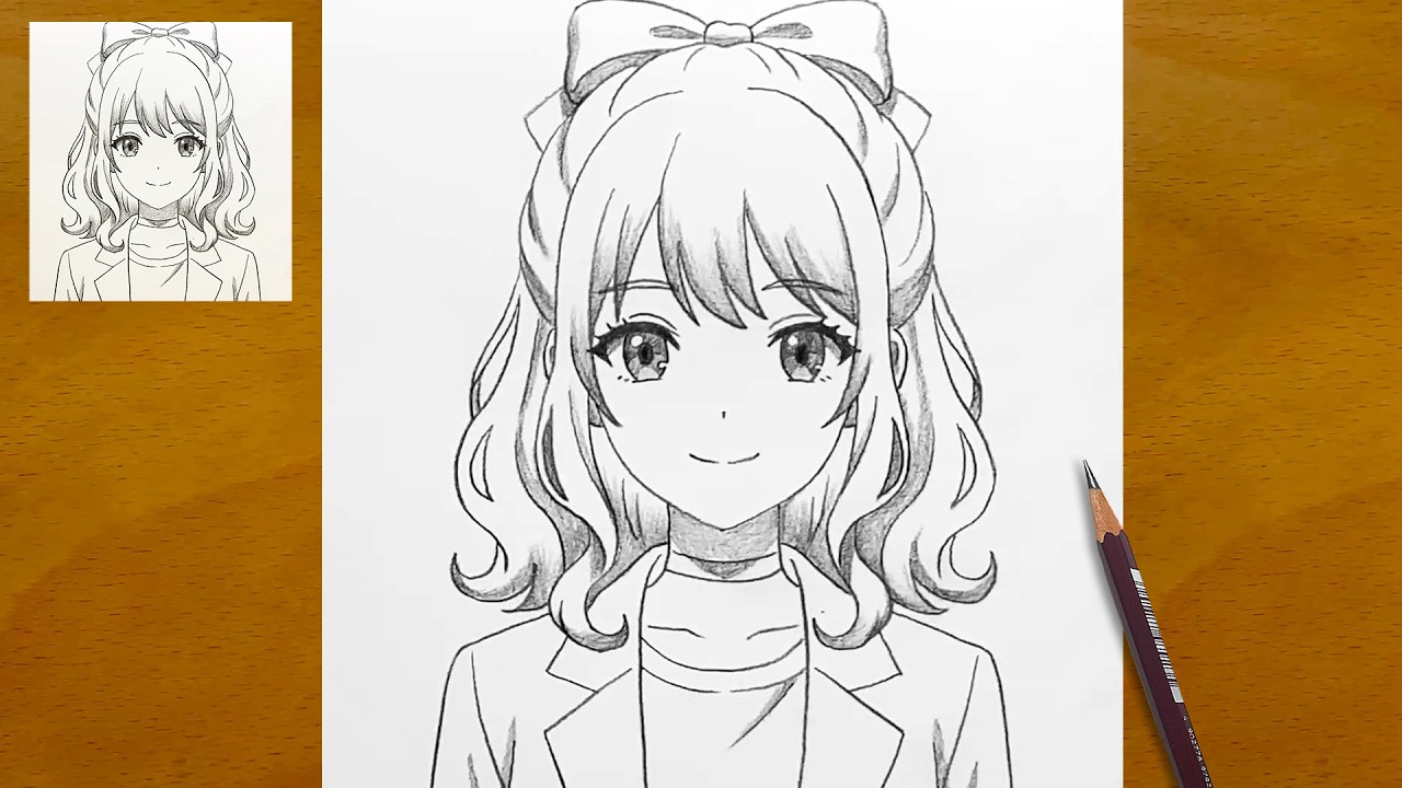 How to Draw Beautiful Anime Girl | Pencil Art Process