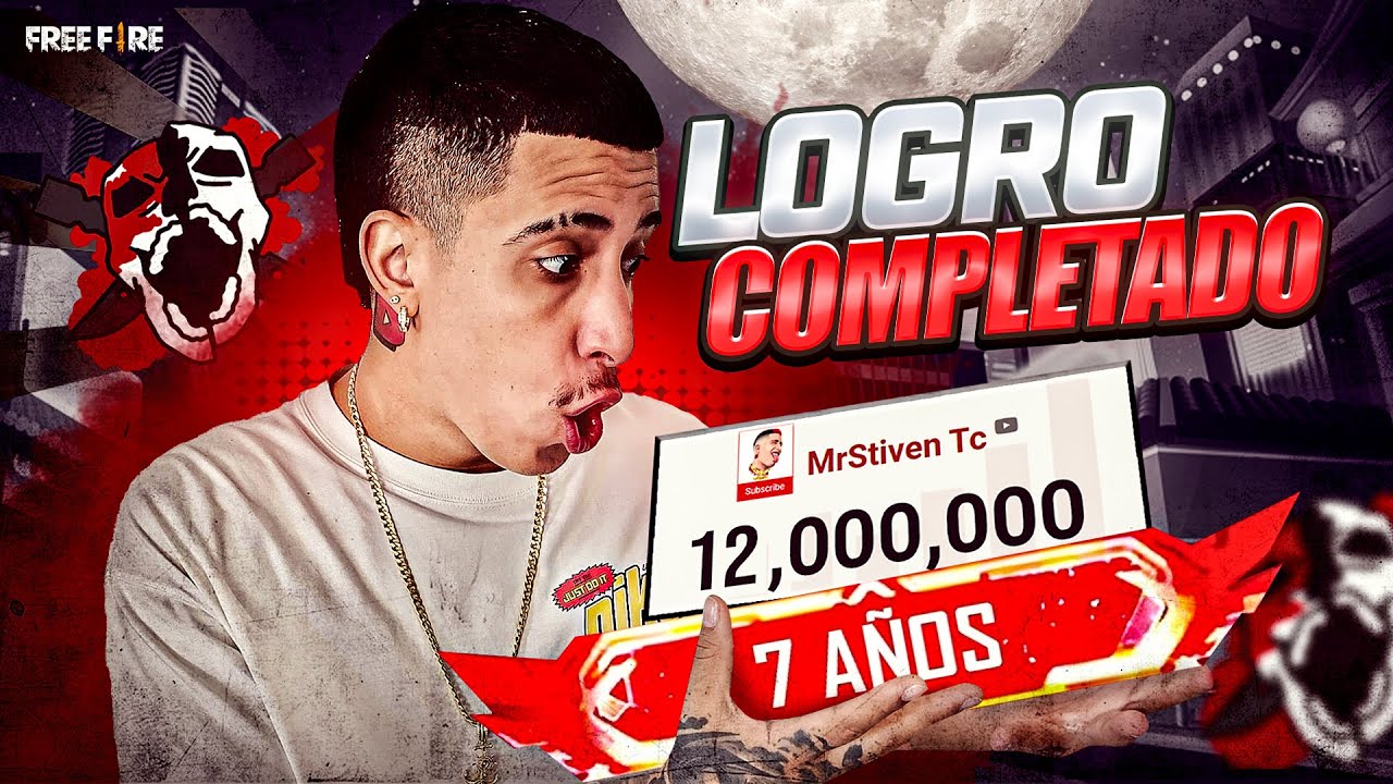RECIBIENDO LA INSIGNIA DE LOS 7 AÑOS EN FREE FIRE - 12 MILLONES DE SUBS