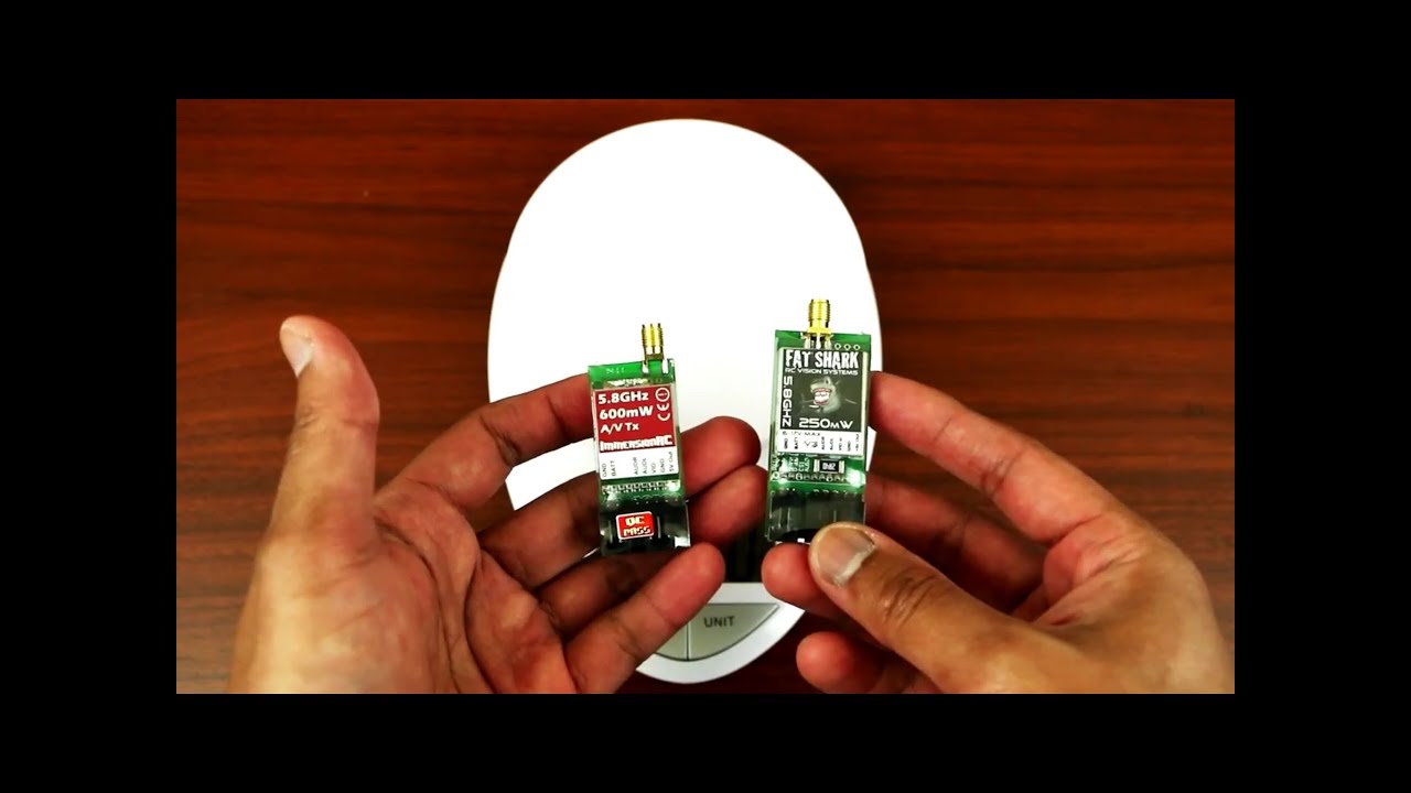 DJI Phantom 2 - ImmersionRC 600mw vs Fat Shark 250mw Transmitter Comparision