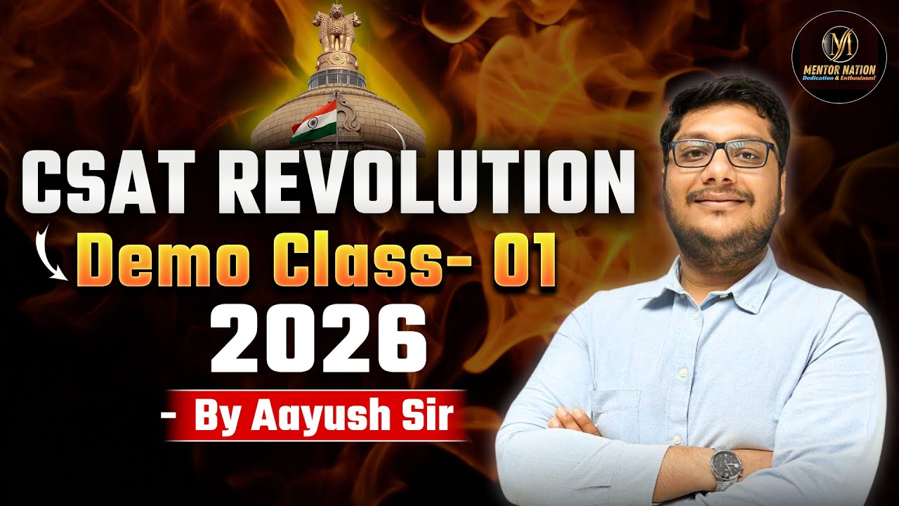 CSAT REVOLUTION 2026 | Demo Class 01 | By Aayush Sir