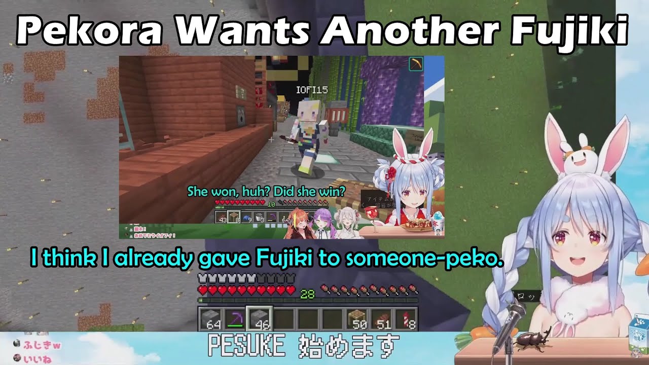 Pekora Is Confused When Recalling Why She Got Fujiki From Nether And Set Him As A Prize【Hololive En】