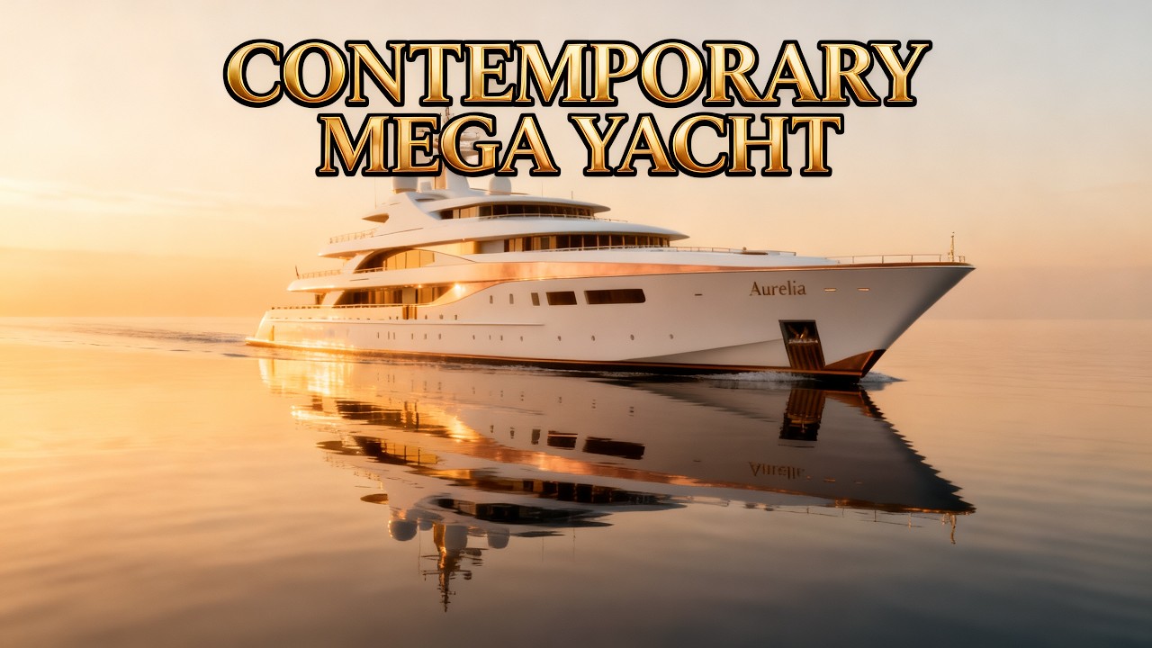 Inside a $500M Contemporary Mega Yacht | AI Generated Luxury Ambience 4K