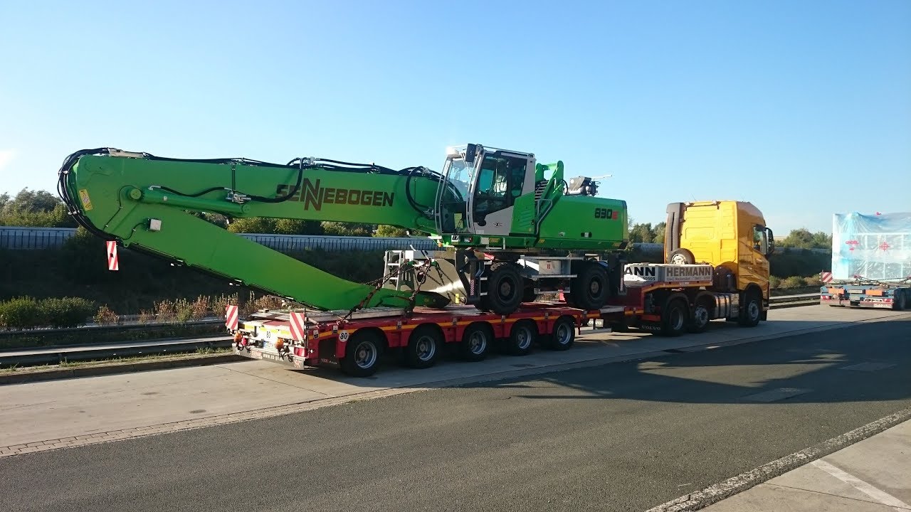 4.9.2019 compilation of photos and videos - heavy transport - nadměrný náklad - Schwertransport