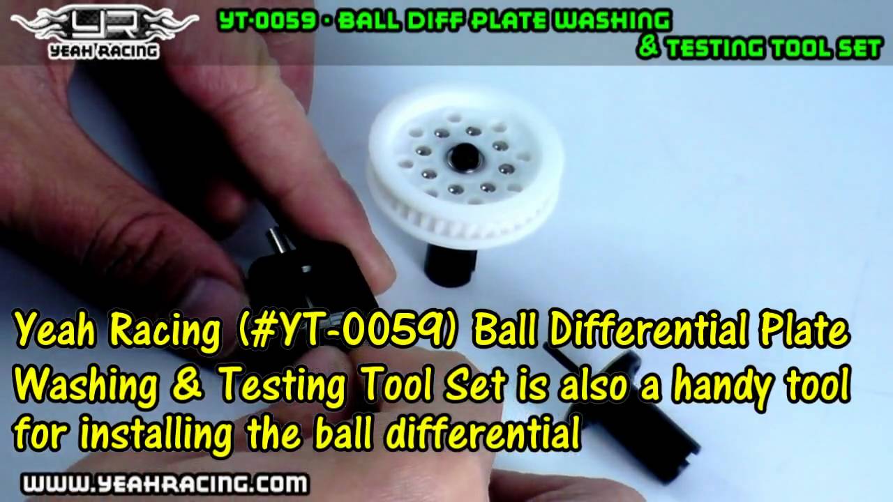 Yeah Racing Ball Diff Plate Washing & Testing Tool Set (BU) (#YT-0059BU)