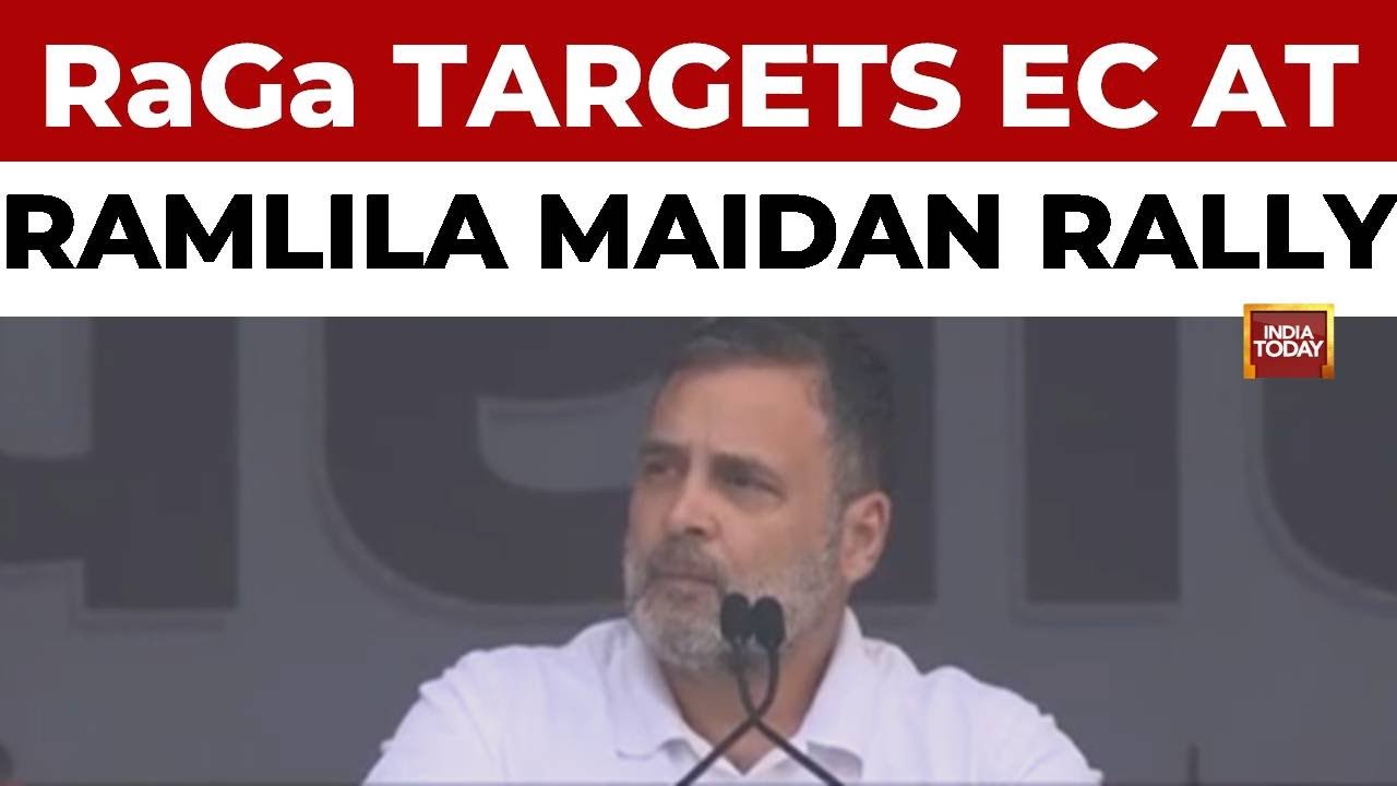 Rahul Gandhi Names 3 Election Commissioners At Massive 'Vote Chori' Rally in Ramlila Maidan