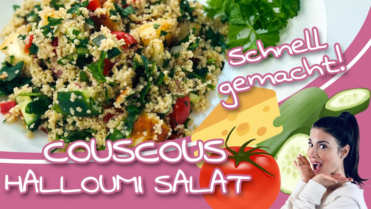Couscous mit Halloumi 😋 Musst du probieren! Rezept für die leichte Küche