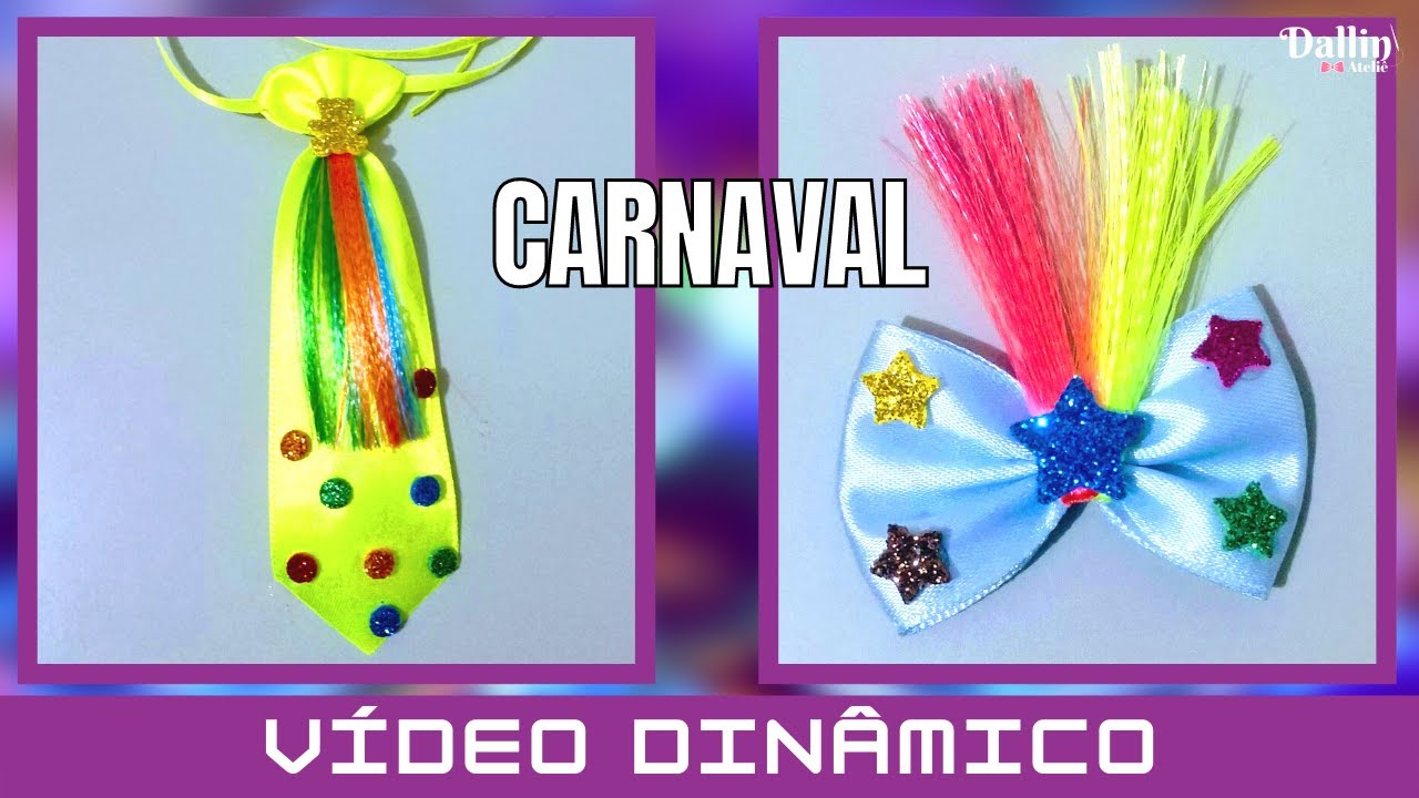 Carnaval: Laço Pet e Gravata Pet - Simples e Econômico (Vídeo Dinâmico)
