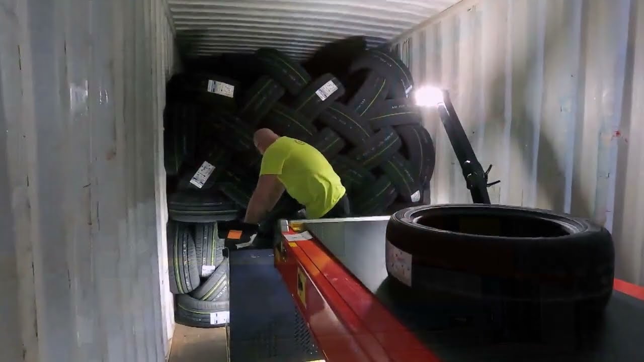 Caljan | Performer Unloading Tyres Fitted with Operator Platform