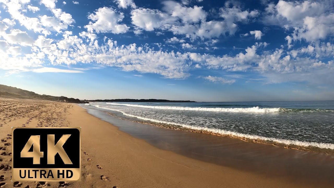 4k Paradise Nude Beach Walk, O Vilar Ribeira, Galicia, Spain. Ocean Sounds for Sleeping & Relax ASMR