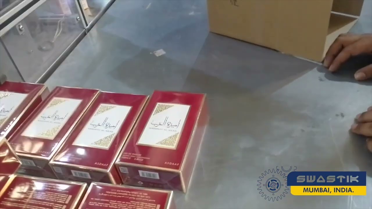 Swastik's Auto Perfume Box Carton Overwrapping Cellophane Machine