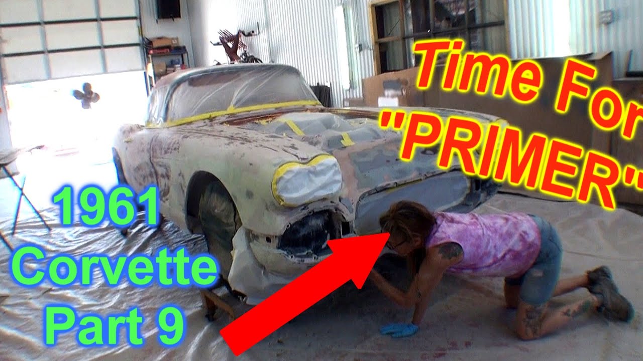 Corvette 1961 года — Часть 9 — Как нанести грунтовку на автомобиль