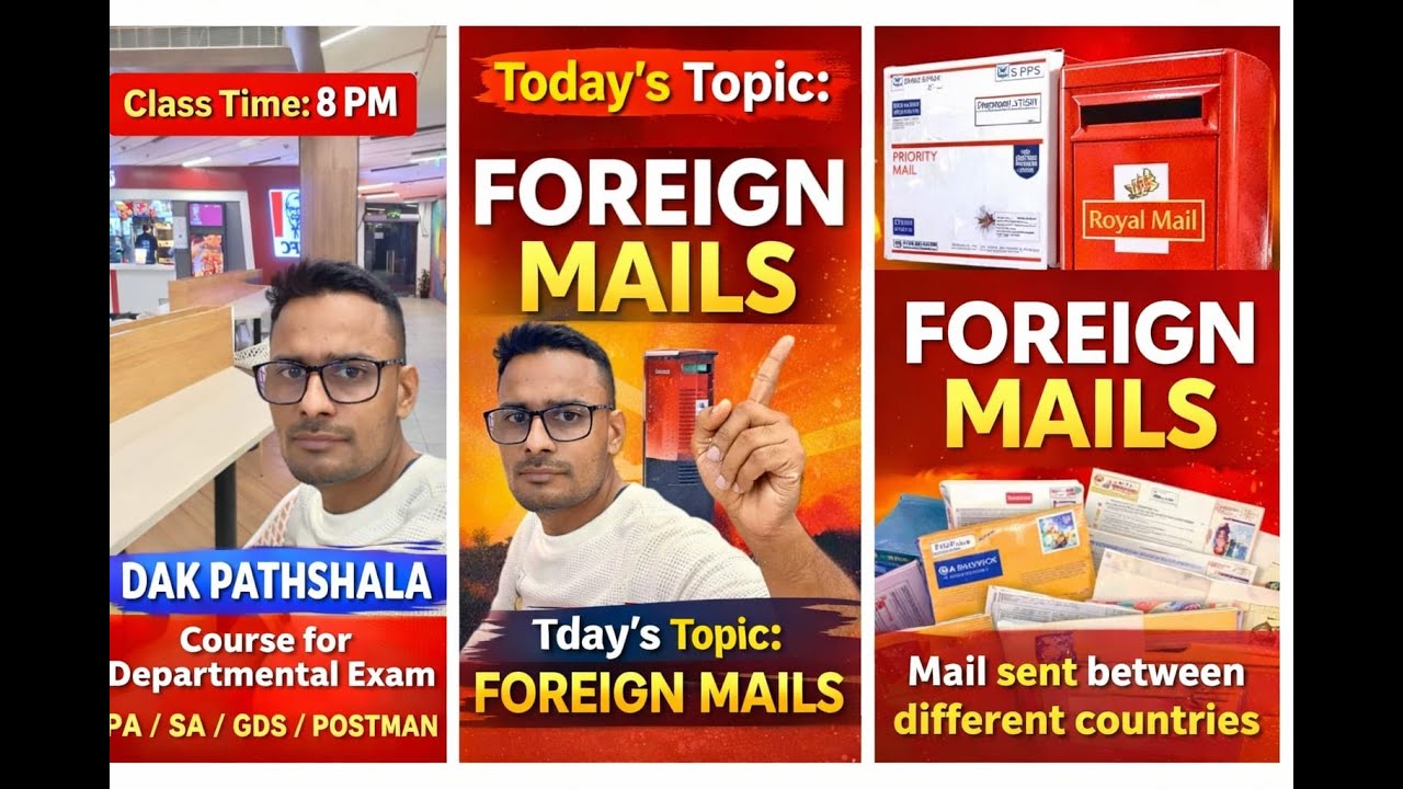 LIVE Foreign Mails Class 🔴 | Full Concept + Practice | Deepak Sir | Simple Method | DAKPATHSHA