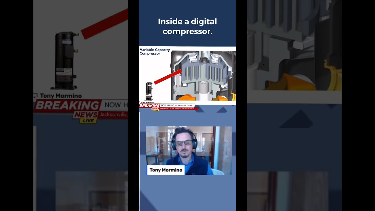 How a variable capacity compressor works. #hvac #mechanicalengineering #hvactechnician