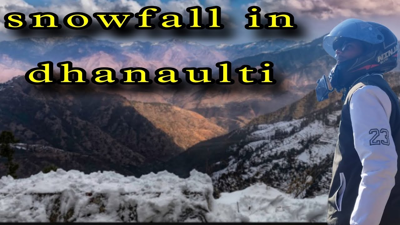 Barf gir gai ☃️❄️🌨️ dhanaulti snowfall 2024.